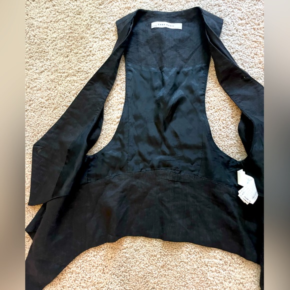 SEXY Zara Basic black double open vest size 6 - Picture 7 of 12